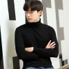 Cross-border men's woolen sweater, warm base knitted sweater, slim semi-high neck Korean-style inner layer, cool plush sweater top Application Scenario